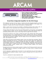 Arcam A70 - Brochure 